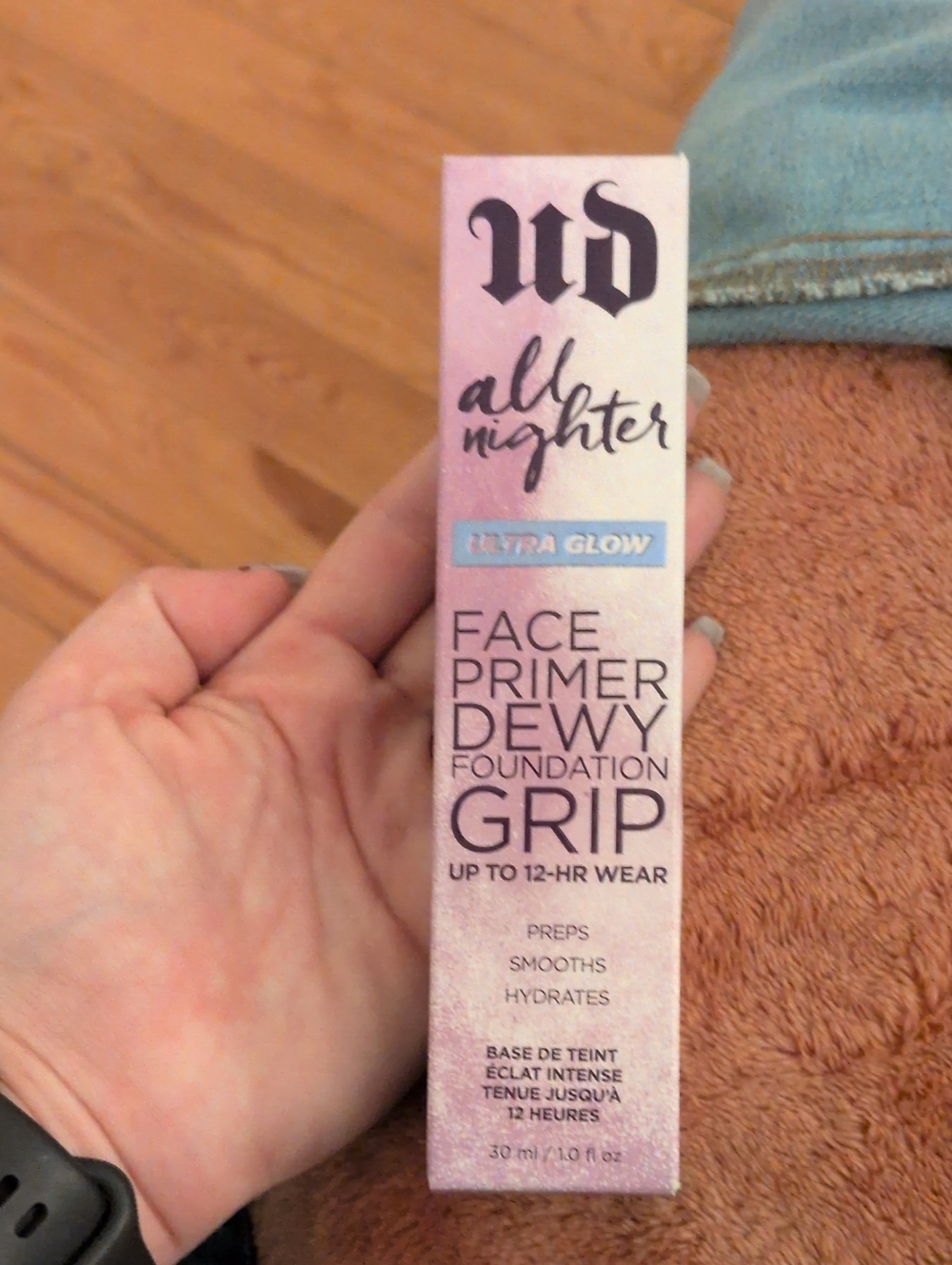 Urban Decay All Nighter Ultra Glow Dewy Face Primer - Light Pink Shimmer